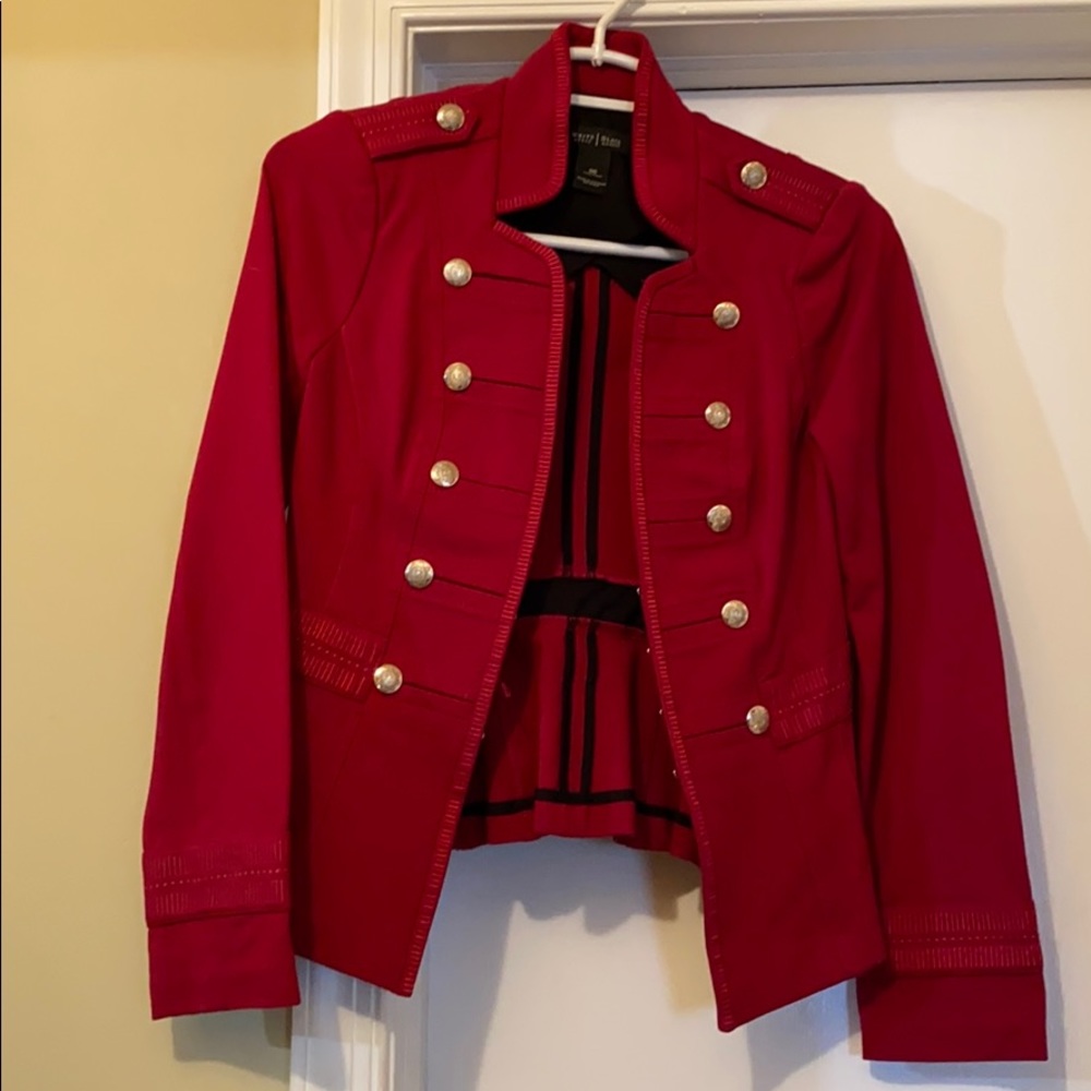 WHBM red military jacket